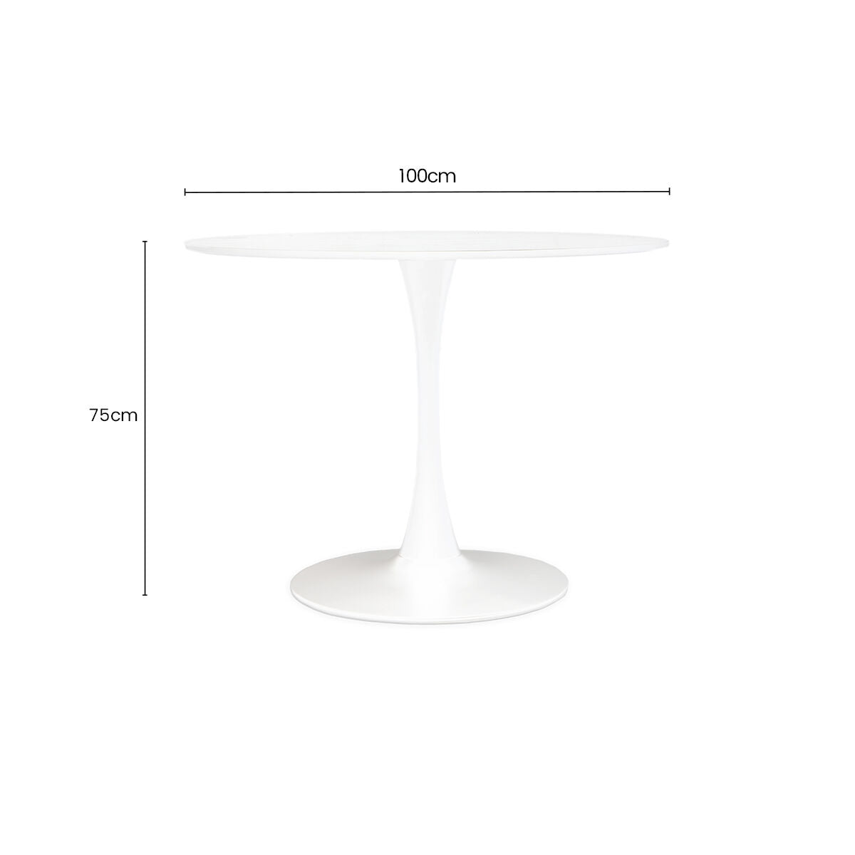 White Small Round Dining Table | Laila