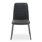 Black Leather Effect Chair | New Foundry