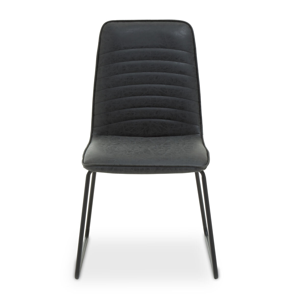 Black Leather Effect Chair | New Foundry