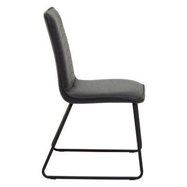 Black Leather Effect Chair | New Foundry