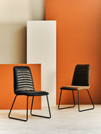 Black Leather Effect Chair | New Foundry
