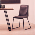 Black Leather Effect Chair | New Foundry