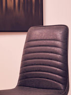 Black Leather Effect Chair | New Foundry