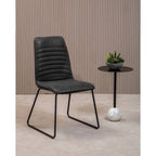 Black Leather Effect Chair | New Foundry