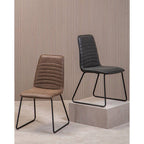 Black Leather Effect Chair | New Foundry