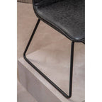 Black Leather Effect Chair | New Foundry