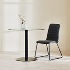 Black Leather Effect Chair | New Foundry