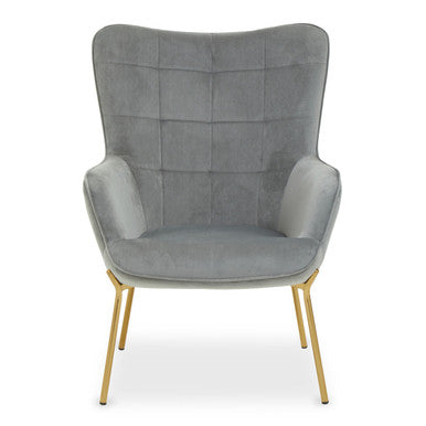 Grey Velvet Chair | Stockholm