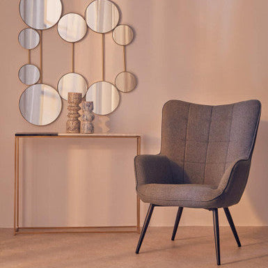 Grey Fabric Armchair | Stockholm