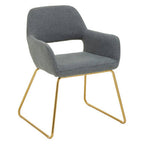 Grey and Gold Dining Chair | Stockholm