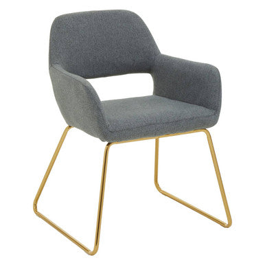 Grey and Gold Dining Chair | Stockholm