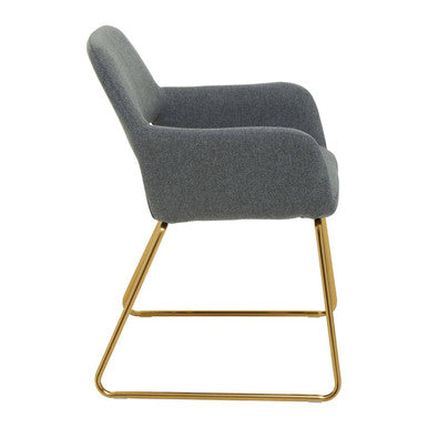 Grey and Gold Dining Chair | Stockholm
