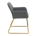 Grey and Gold Dining Chair | Stockholm