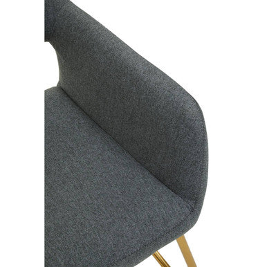 Grey and Gold Dining Chair | Stockholm