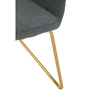 Grey and Gold Dining Chair | Stockholm