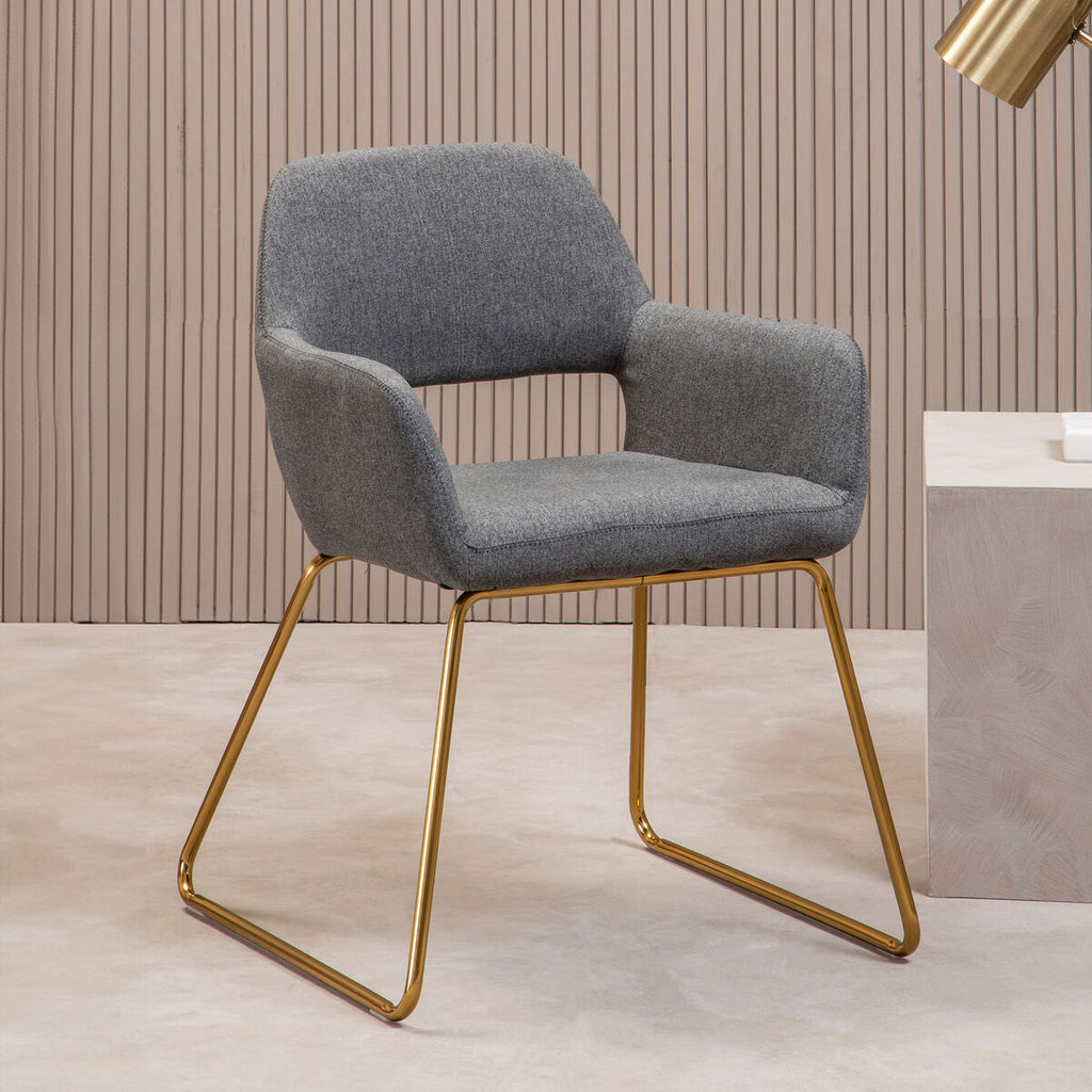 Grey and Gold Dining Chair | Stockholm