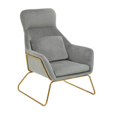 Grey Velvet Armchair | Stockholm