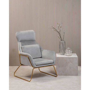 Grey Velvet Armchair | Stockholm