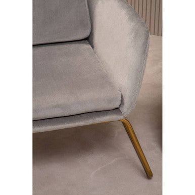 Grey Velvet Armchair | Stockholm