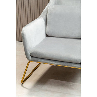 Grey Velvet Armchair | Stockholm