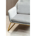 Grey Velvet Armchair | Stockholm