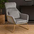 Grey Velvet Armchair | Stockholm