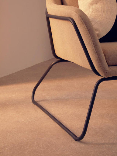 Natural Chair with Black Metal Frame | Stockholm