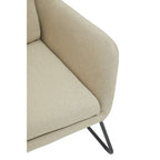 Natural Chair with Black Metal Frame | Stockholm