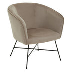 Mink Velvet Curved Accent Chair | Stockholm