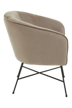 Mink Velvet Curved Accent Chair | Stockholm