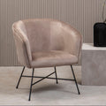 Mink Velvet Curved Accent Chair | Stockholm