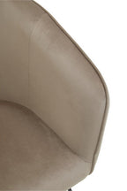 Mink Velvet Curved Accent Chair | Stockholm