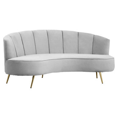 3 Seater Grey Velvet Sofa | Hasna