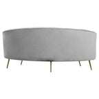 3 Seater Grey Velvet Sofa | Hasna