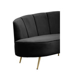 3 Seater Black Velvet Sofa | Hasna