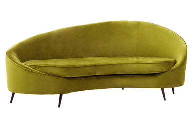 3 Seater Olive Velvet Sofa, Hasina