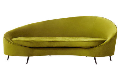 3 Seater Olive Velvet Sofa, Hasina
