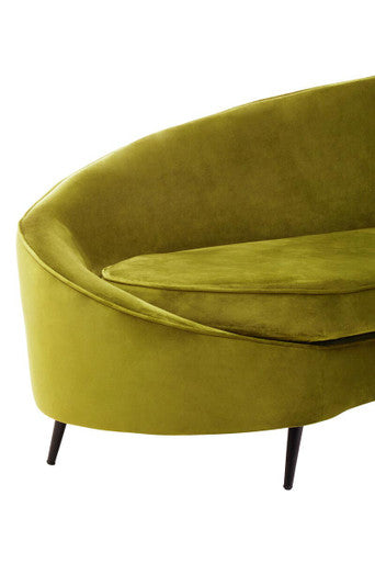 3 Seater Olive Velvet Sofa, Hasina