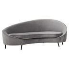3 Seater Grey Velvet Sofa | Hasina