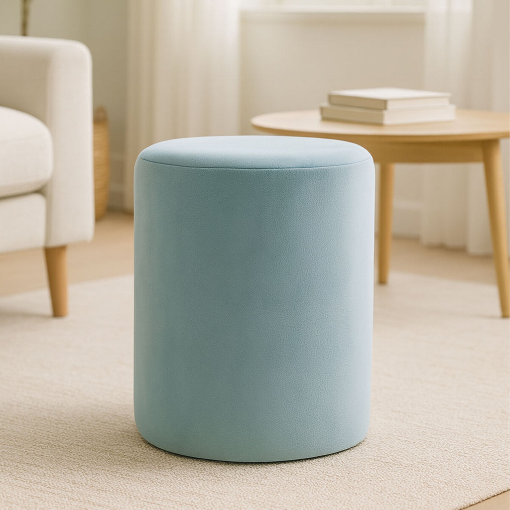 Blue Velvet Pouffe | Haley