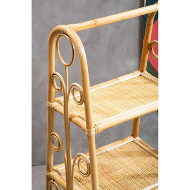 Three Tier Rattan Square Shelf Unit | Mataram