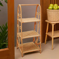 Three Tier Rattan Square Shelf Unit | Mataram