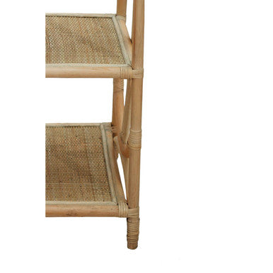 Three Tier Rattan Square Shelf Unit | Mataram