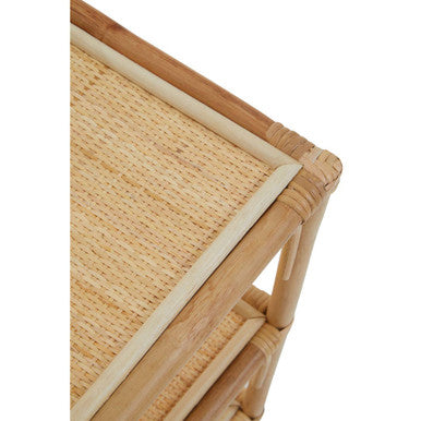 Three Tier Natural Rattan Shelf Unit | Mataram