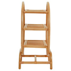 Three Tier Natural Rattan Round Shelf Unit | Mataram