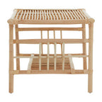 Natural Rattan Rectangular Coffee Table with Lower Storage Shelf | Mataram