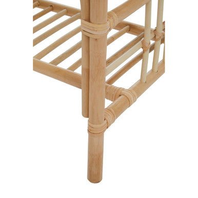 Natural Rattan Rectangular Coffee Table with Lower Storage Shelf | Mataram