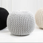 Grey Knit Pouffe | Kids