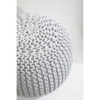 Grey Knit Pouffe | Kids