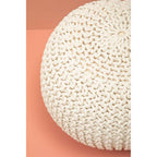 Knit Cream Pouffe | Kids